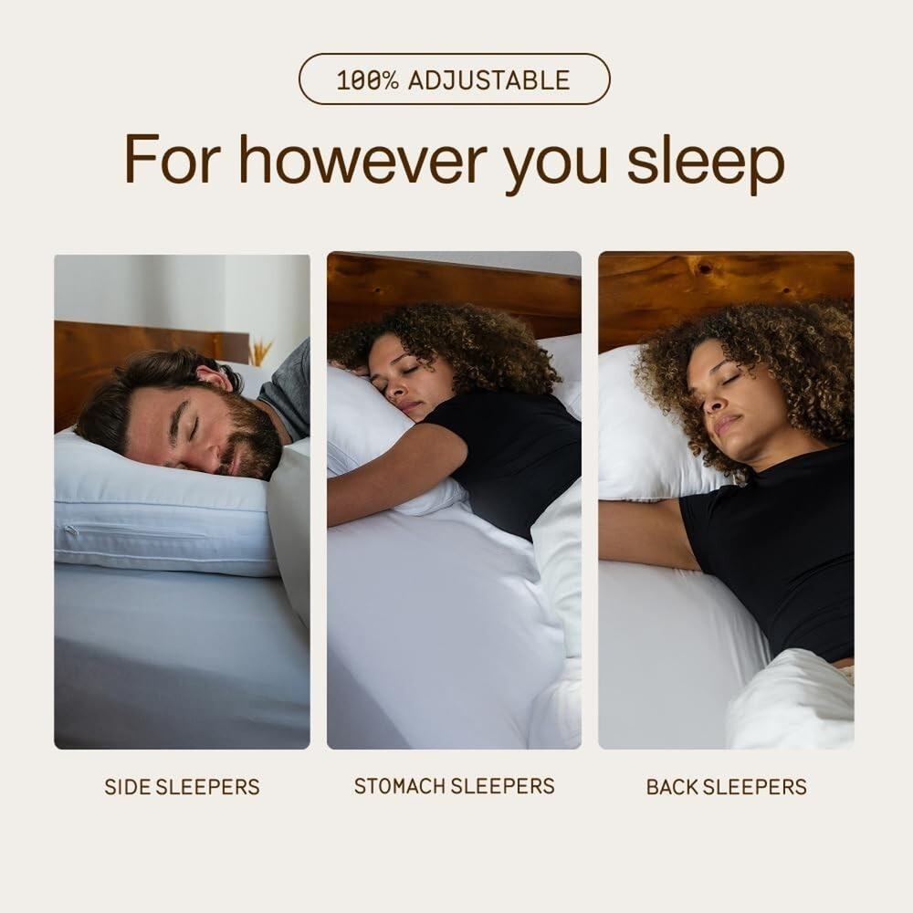 Coop Home Goods Essence Down Alternative Pillow Set of 2, King Size, Best Pillow - Picture 5 of 6